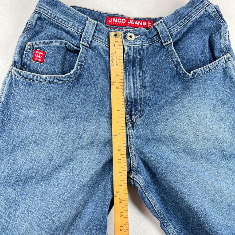 VTG 90s JNCO Jean Carpenter Shorts Mens 32 Crown Blue Skater Wide Leg Baggy Y2K - Picture 10 of 15